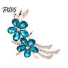 Bridal Bouquet Pins Rhinestone Flower Branch Brooch for Women, Elegant Floral Lapel Pin, Women Fashion Accessories Costume Pin Coat Shirt Bag Banquet