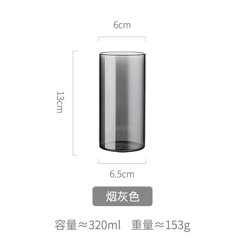 Glass Water Pitcher with Handle Heat Resisttant Cold Hot Kettle Large-capacity Tea Pot Water Bottle Juice Jug Gray Amber