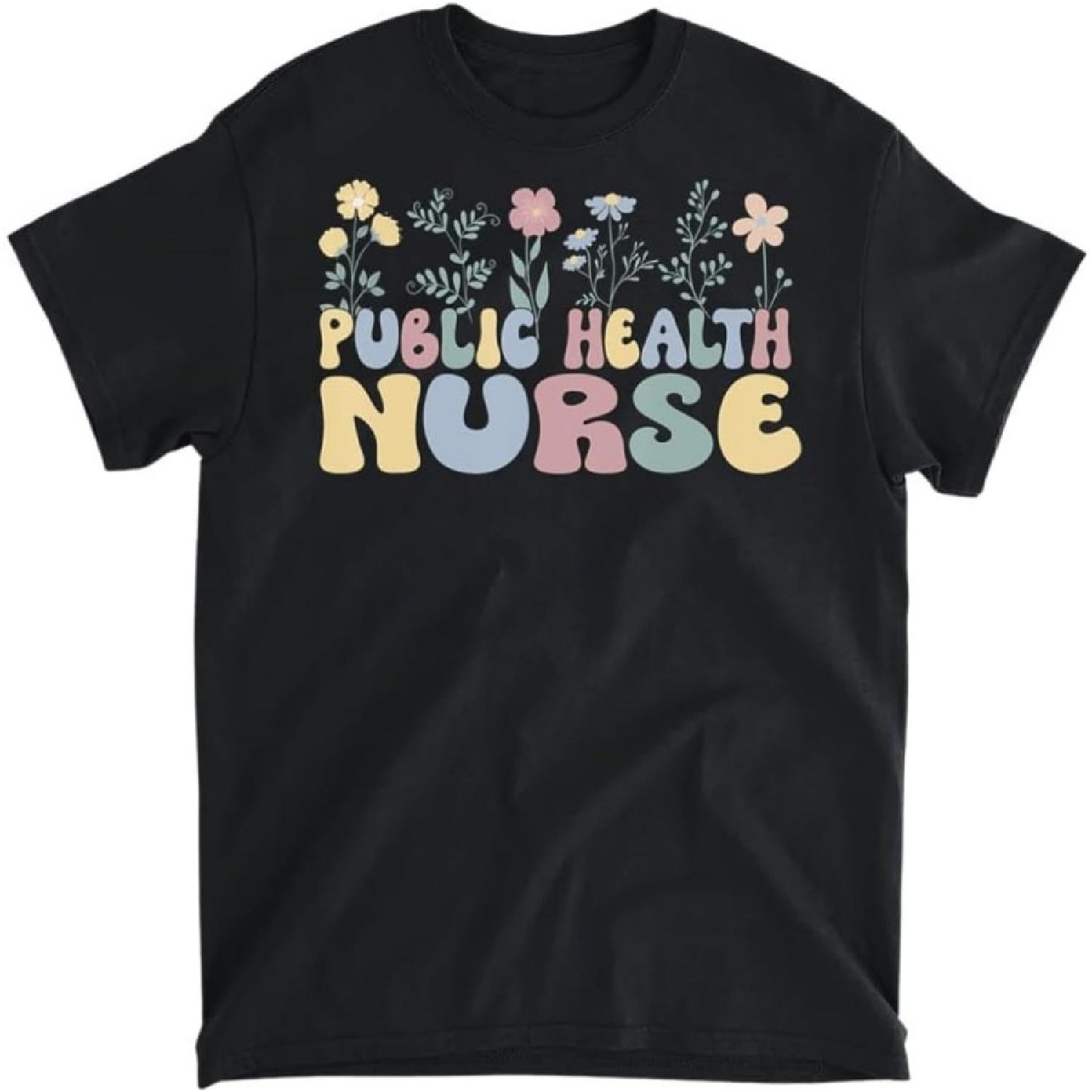 

Groovy Public Health Nurse Public Health Nursing T-Shirt, Tank Top, Long Sleeve, Sweatshirt, Hoodie Men Women Kids Made in Canada Black Size S-3XL XXXXXL різнокольоровий