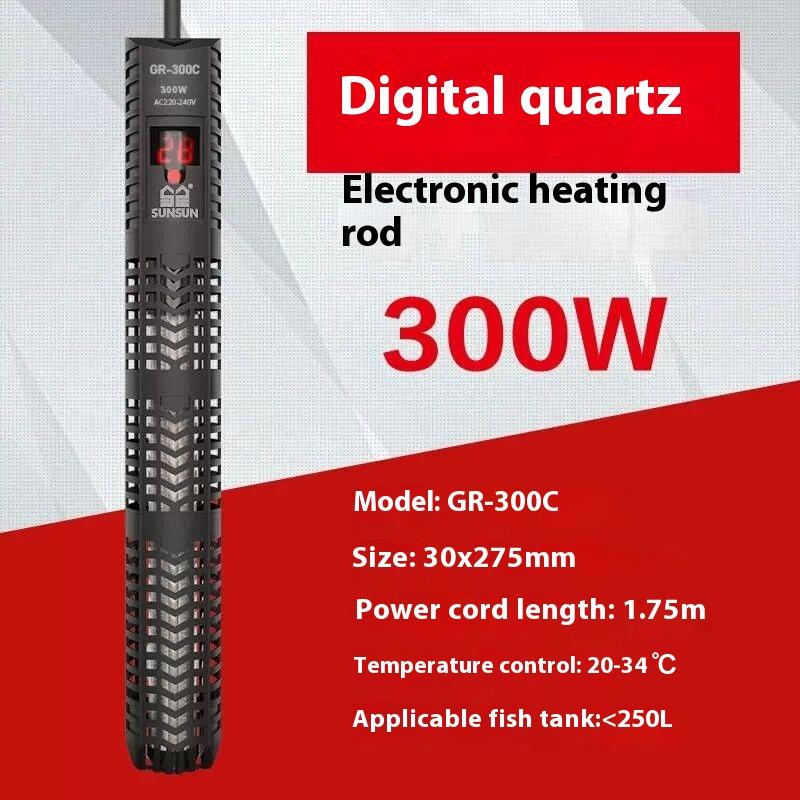 SUNSUN Aquarium Submersible Heater Fish Tank LCD Display Digital Adjustable Water Heating Rod Constant Temperature Control 500W