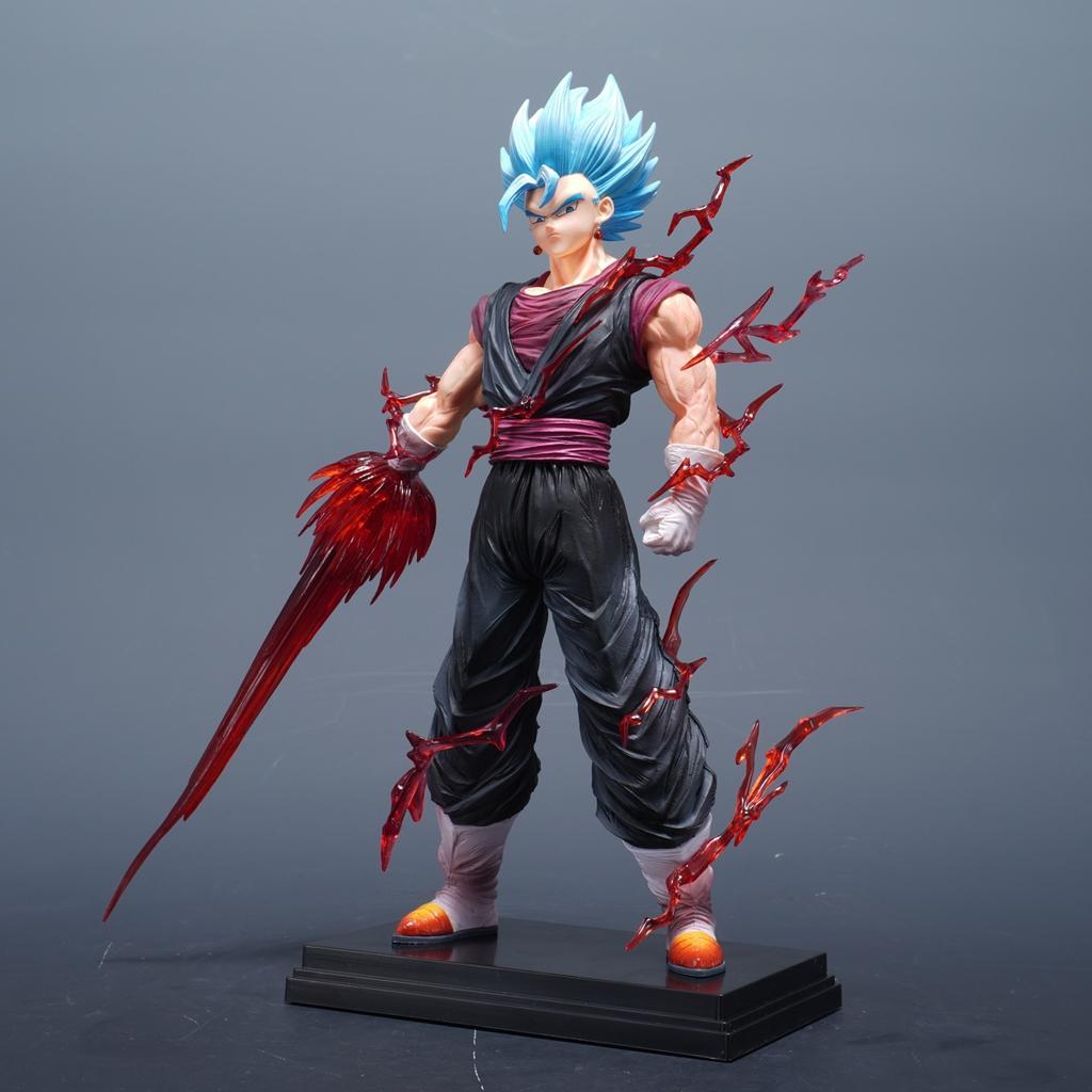 Anime Dragon Ball Z Super Saiyan Vegetto 3 Heads PVC Action Figures Son Goku Vegeta Battle Statue Model Kids Toys Doll Gifts