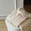 Weighted Door Stopper Heavy Sand Filled Door Stop with Handle Home Office Indoor Decorative Handmade Cotton Rope Ball Floor Doorstop