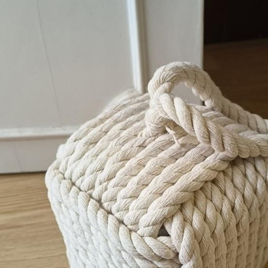 Weighted Door Stopper Heavy Sand Filled Door Stop with Handle Home Office Indoor Decorative Handmade Cotton Rope Ball Floor Doorstop
