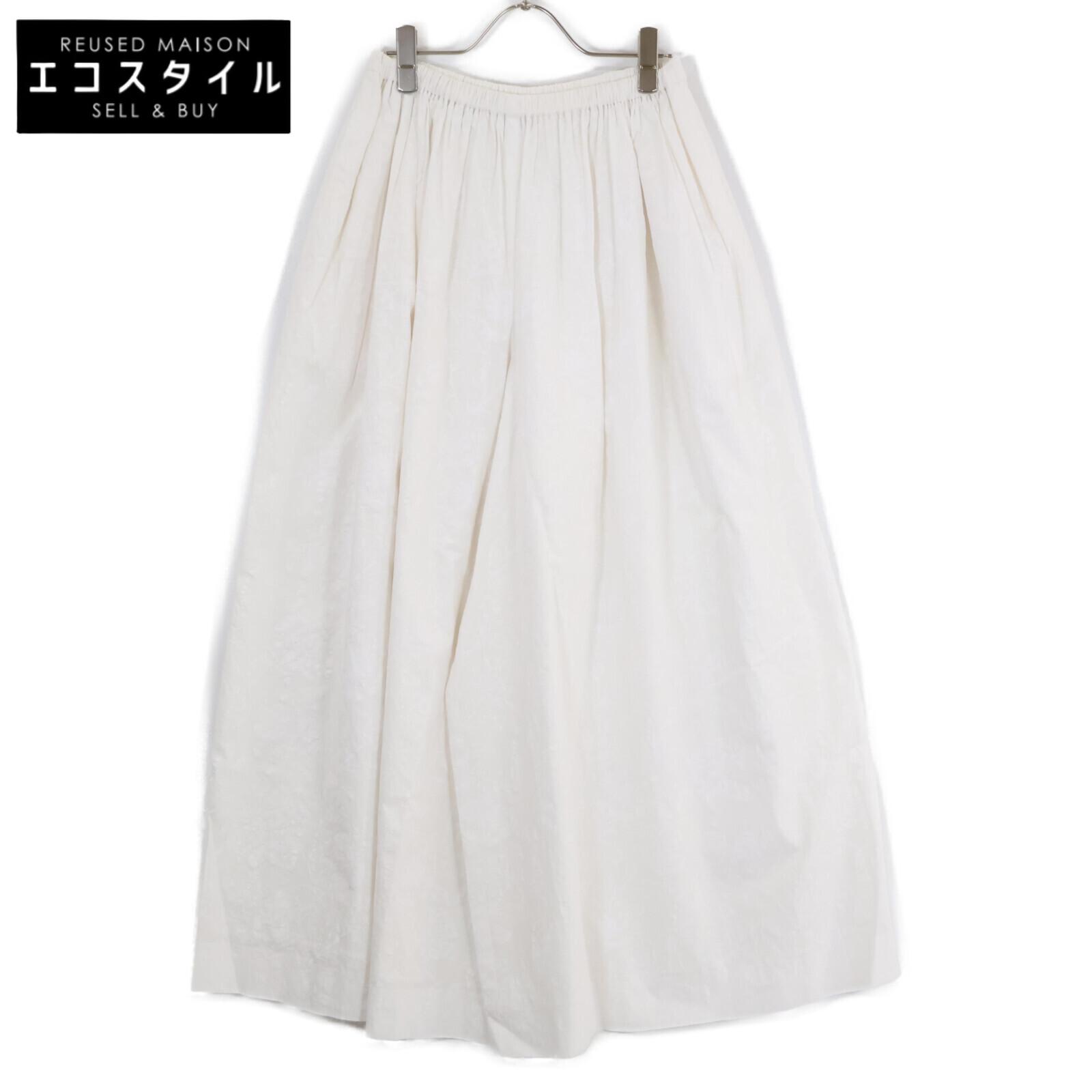 

ebure White 22Stainless Steel Pigment Flower Waist Rubber Wide Pants Bottoms 38 whiteUsed