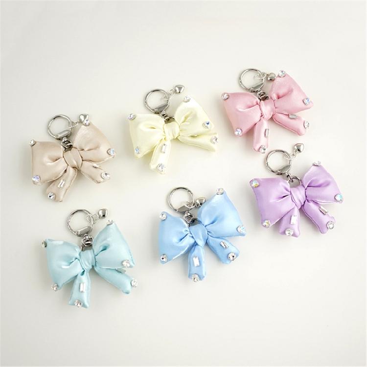 Practical Rhinestones Butterfly Bowknot Key Holder Sturdy Alloy Designs Decoration for the Fashionable Individual