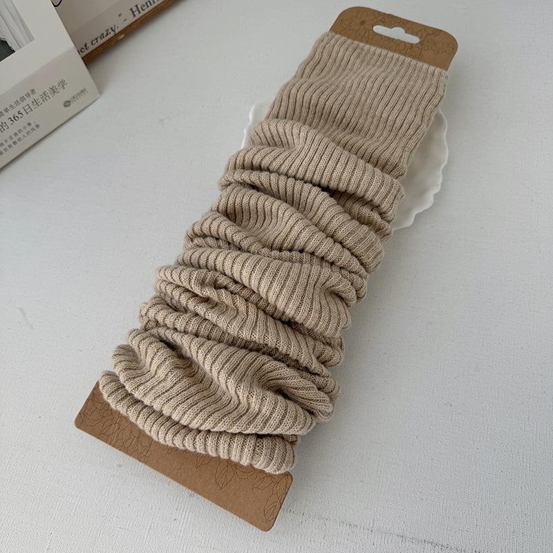 Soft Skin-Friendly Sweat-absorbent Knitted Leg Warmers White Leg Guards Korean Ins Style Foot Covers College JK Slouch Socks