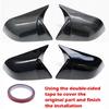 For Tesla Model 3 Model Y Rear View Door Wing Side Mirror Cover Caps Shell Case Rearview Cap Exterior Accessories Carbon Fiber