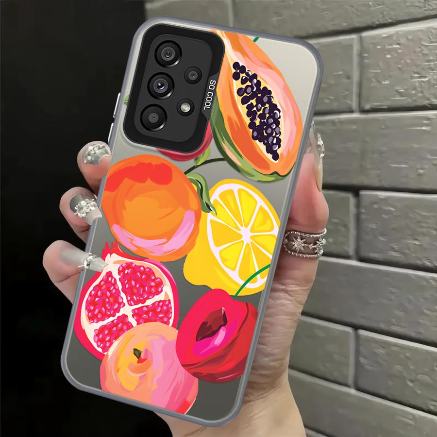 Case for Samsung Galaxy A31 A13 A14 A34 A15 A16 A21s A23 A35 A12 A24 A25 A17 A20s A26 Phone Cover Delicious Fruits