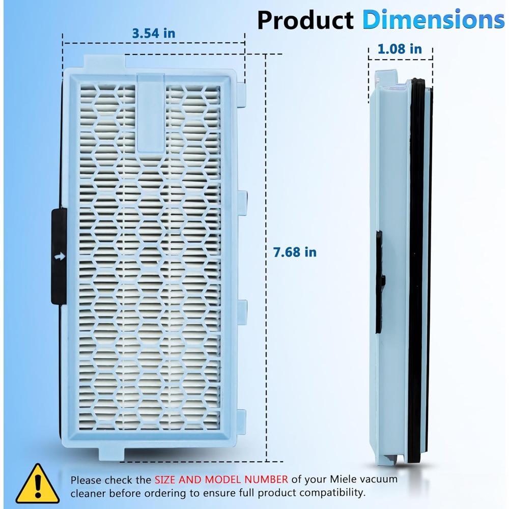 Compatible HEPA Filter for Miele SF-HA 50: S4, S5, C3, C2, C1 Series Vacuum Cleaner Accessories