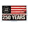 Bandiera Commemorativa del 250° Anniversario della Nascita dell'America Striscione Patriottico USA per il Giorno dell'Indipendenza Regalo da Collezione Storica 90x150cm