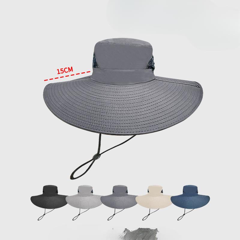 Outdoor Super Large Hat Brim Sun Protection Fishing Hat Men's Ultraviolet Sun Protection Sun Hat Mountaineering Sun Protection Fisherman's Hat