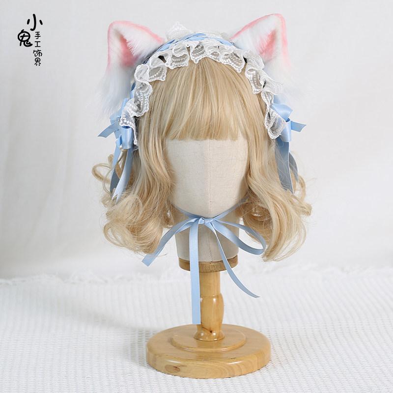 Original Sweet Lolita Cat Ear Headband Bow Hairpin Headgear Lolita Ear Clip Hair Accessories Headband