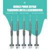 NASAN 5pcs High Hardness Screwdriver Kit Convex Cross Torx T2 Y0.6 Pentalobe Phillips For Phone Watch Tablet Repair Opening Tool