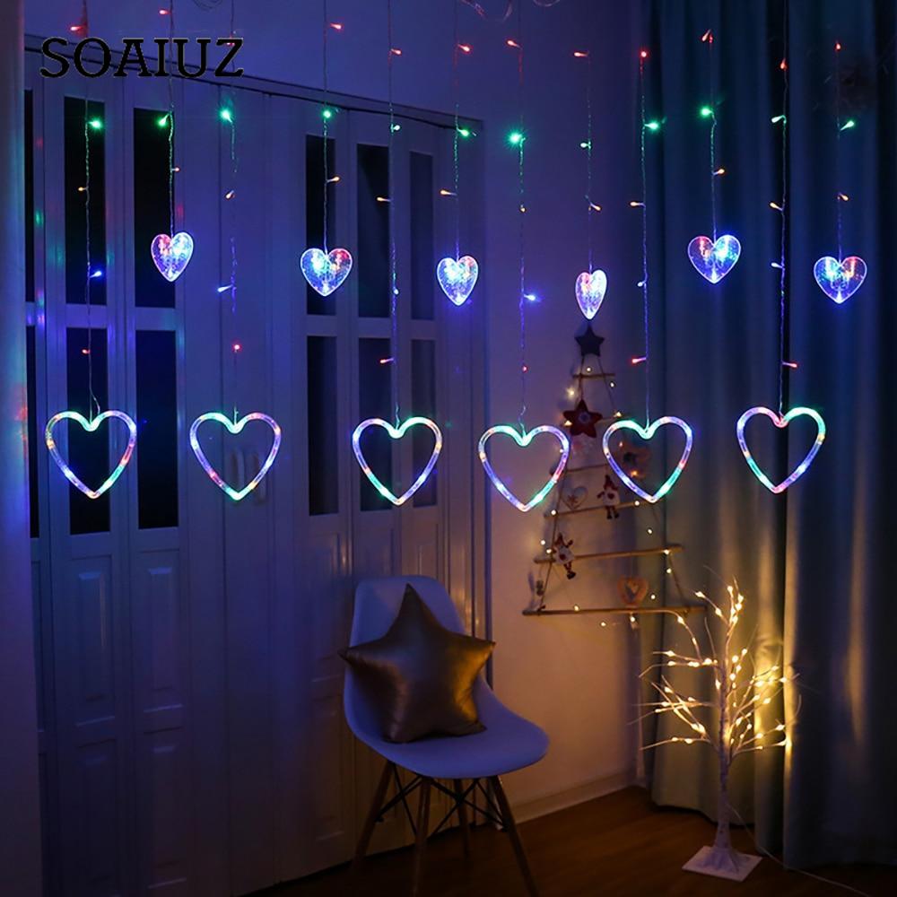Led Cortina Cortina Lumini Ghirlanda de Crăciun Lumini 8 moduri Petrecere Valentine Acasa Nunta Mariage Decoratiuni Anul Nou