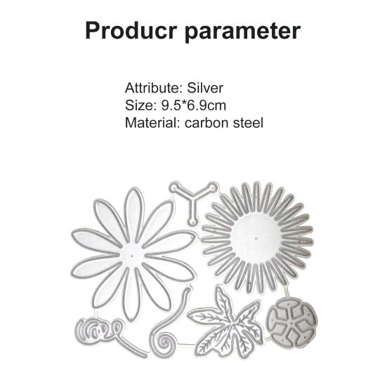 Řezací šablona Květina Opakovaně použitelná Uhlíková ocel Květinová šablona Šablona Forma pro Scrapbooking