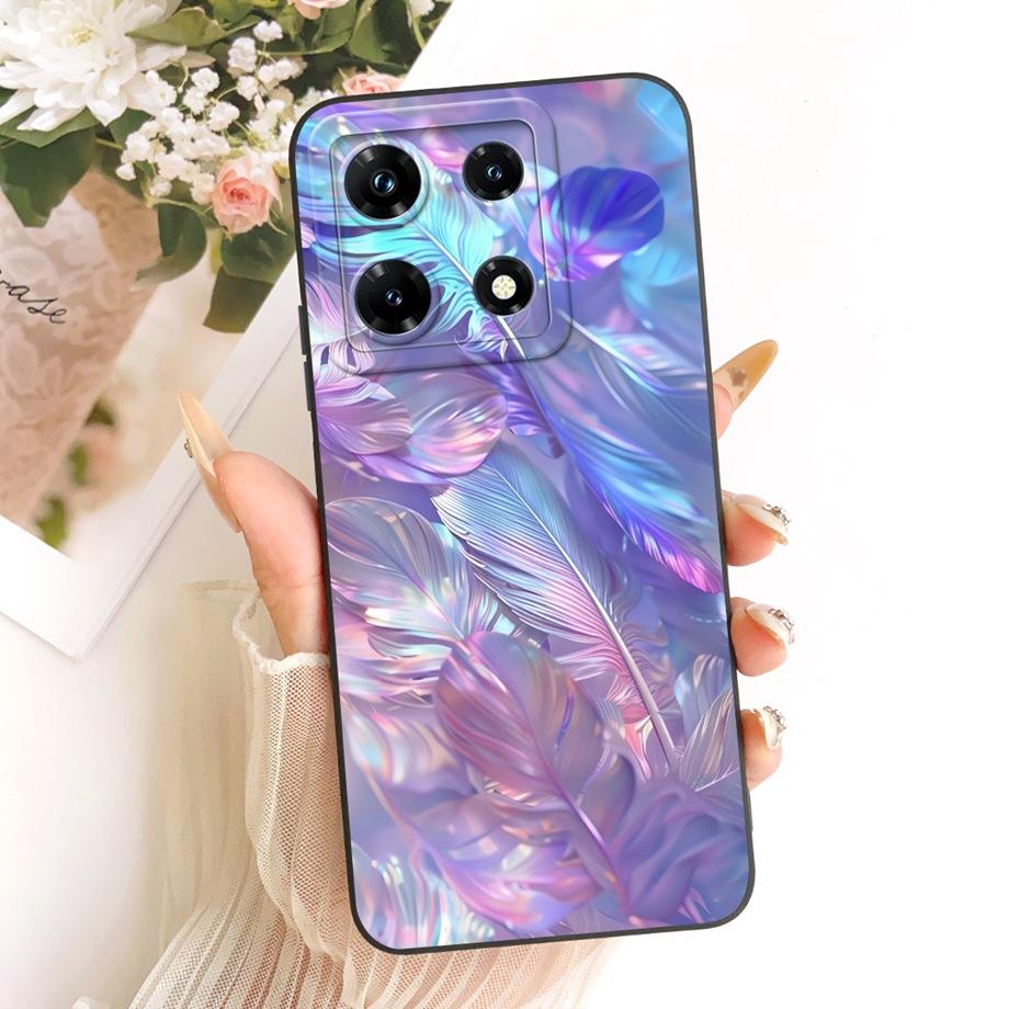 Cartoon Cat Painting Phone Case For Infinix Note 30 Pro 30i Note30 VIP Back Cover Soft Matte Silicone Daisy Flower Bow Fundas