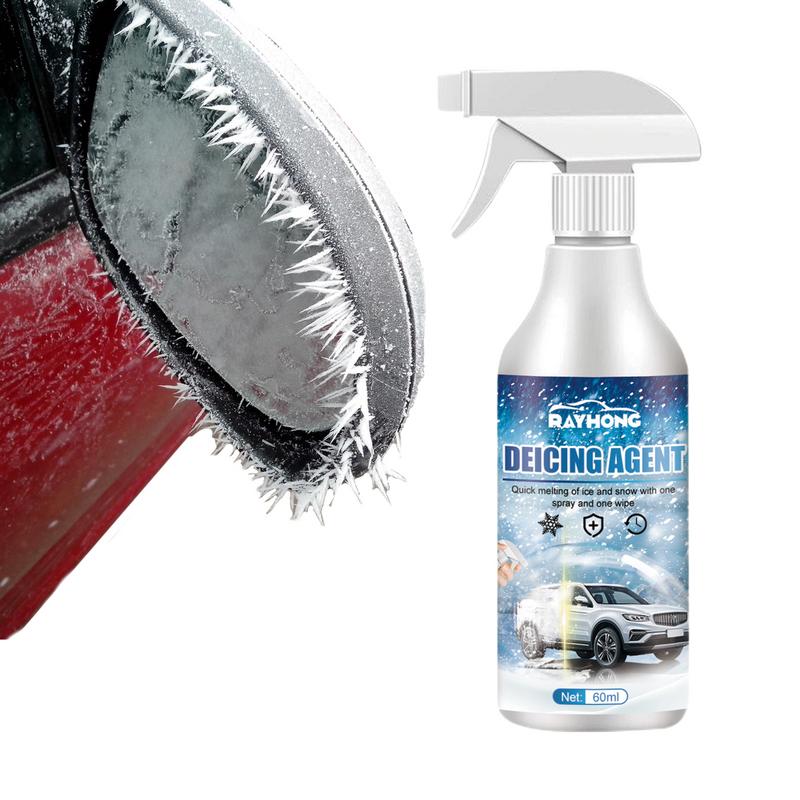 Car Windshield Deicer Spray Auto Windshield Deicer Defroster Ice Remover Spray 60ml Winter Car Window De-icer Spray Accessories
