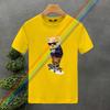 Fashion For Men's T-shirt High Quality 100% Cotton Skateboard Bear Print Summer Casual Cool Loose O-Neck T-Shirt Male Tops 2yk