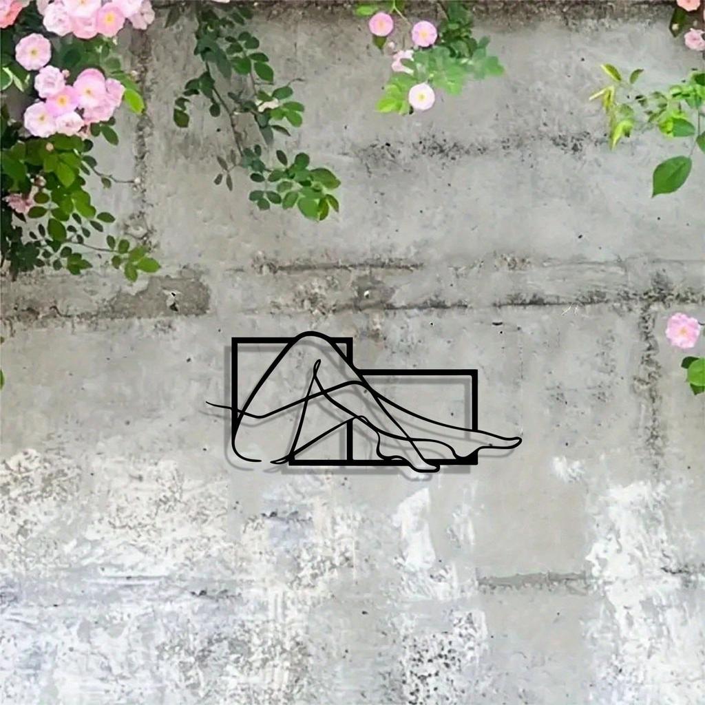 Elegant Rustproof Metal Line Art for Women - Modern Gift for Locker or Office