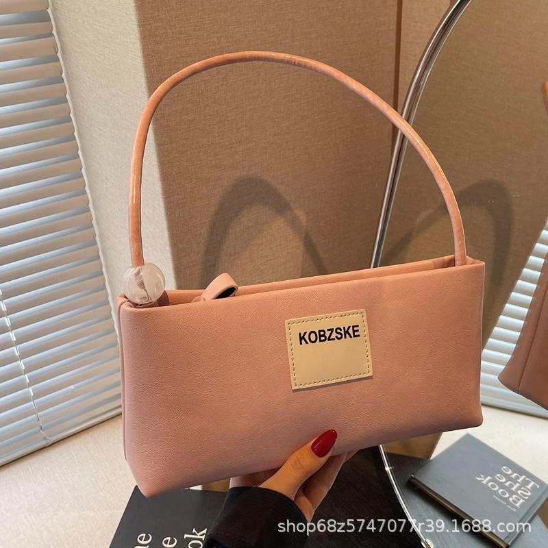 Korean version of fashion handbag 2025 spring new women's bag texture shoulder bag letter messenger bag French underarm bag