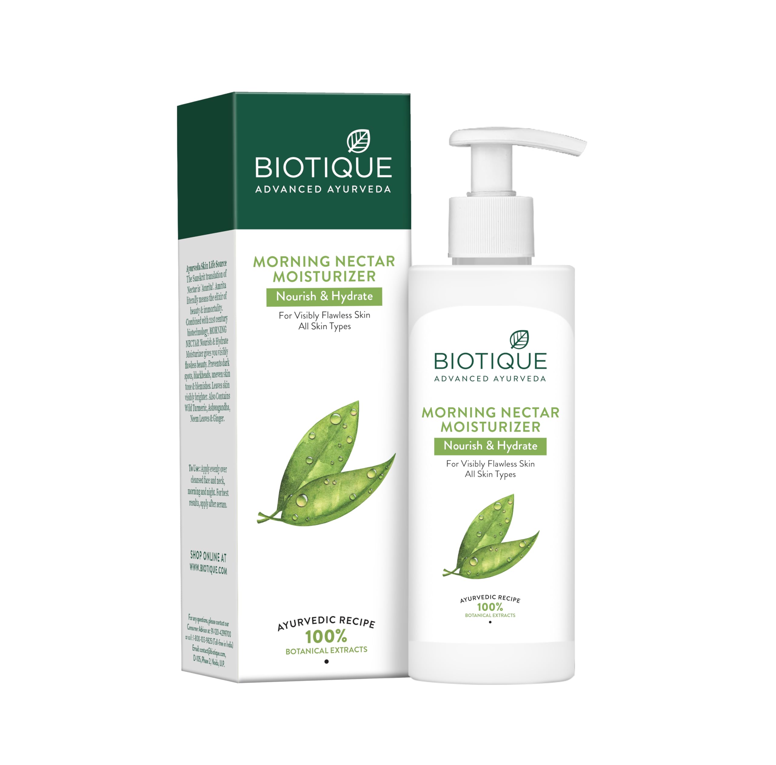 

Biotique Lotion Morning Nectar Flawless Skin Moisturizer L Prevents Dark Spots, Blackheads And Blemishes L Visibly Flawless Skin L Nourishes And H