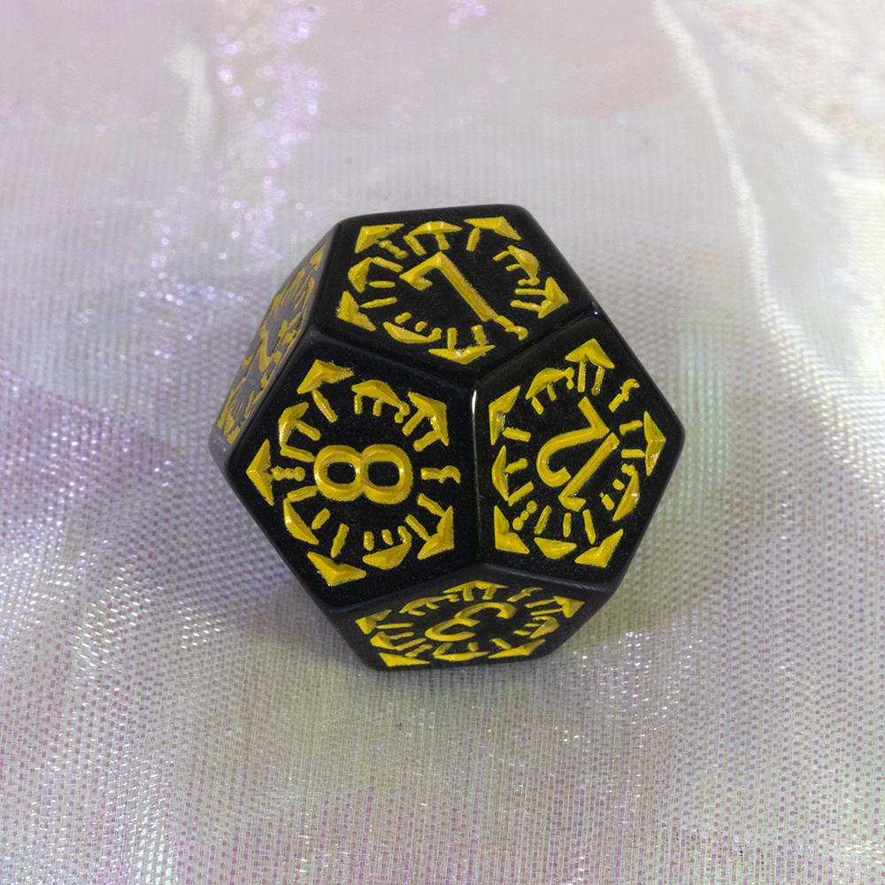 DND Polyedrisches Würfelset 7-tlg. D4-D20, Erstaunliche gravierte Spielewürfel für Souvenir-Unterhaltung RPG-Brettspiel