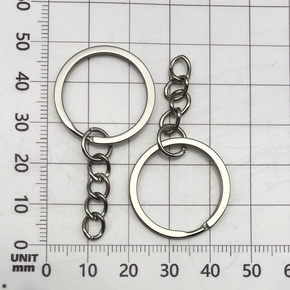 White Keychain Pendant Charm with Antique Gold Chain for DIY Jewelry