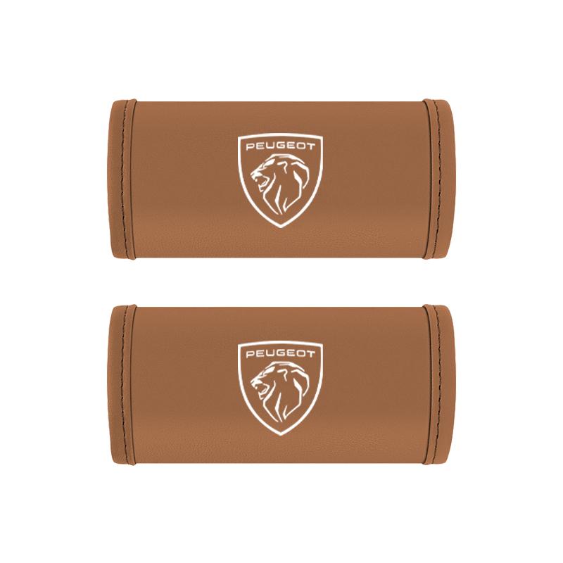 2Pc Car Anti Slip Pull Glove Car Interior Leather Handle Protector Cover For Peugeot 107 408 4008 308 3008 5008 508 2008 208 301