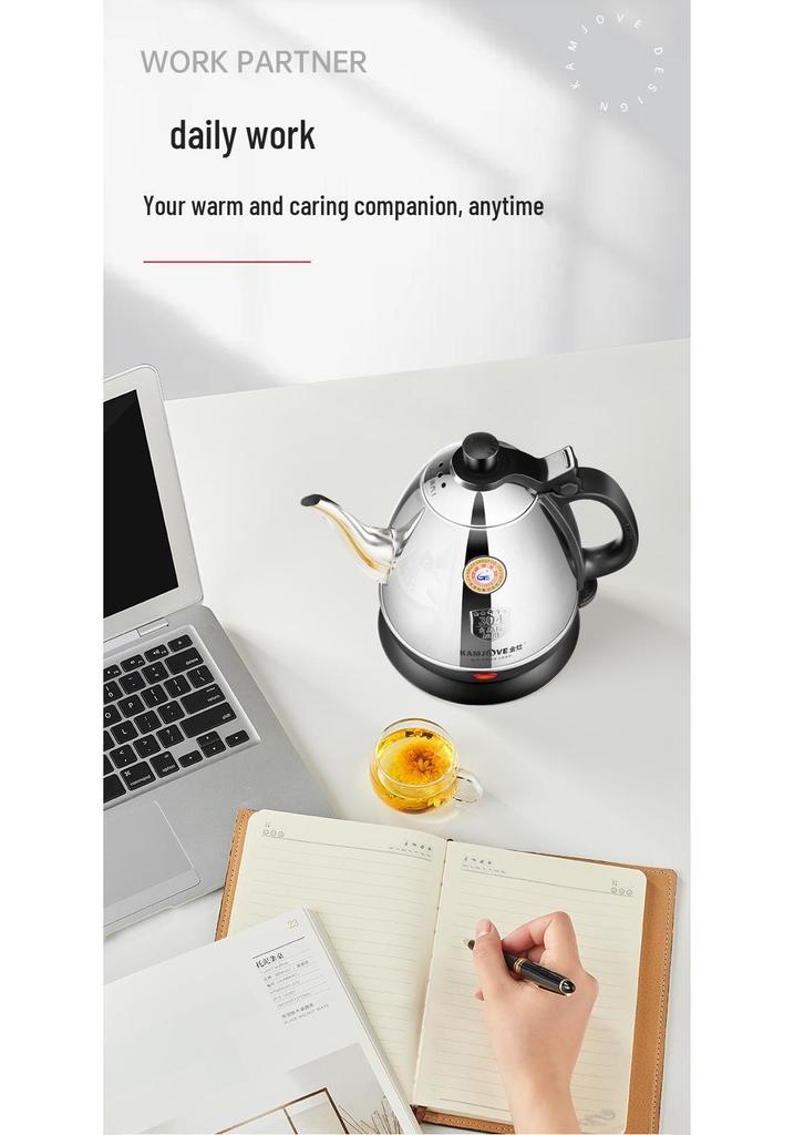 Golden Stove E-400A Electric Kettle, 1.2L Stainless Steel Teapot Tea Set