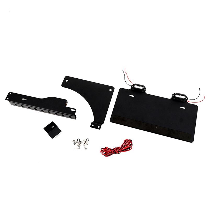 A03E-1 Set License Plate Frame Mounting Bracket With Light For Suzuki Jimny      Accessories Black