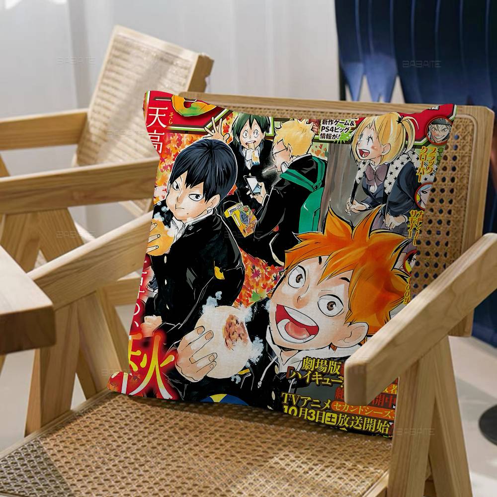 

Haikyuu Япония Аниме Наволочка Мультяшный Подарок Чехол для Подушки Декор для Спальни Дома Дивана Кресла Сиденья Наволочка 12x12Inch