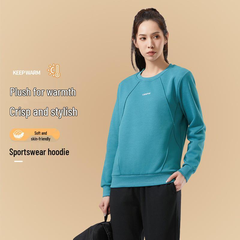 

Женский осенне-зимний флисовый повседневный спортивный костюм: Модный костюм из свитшота и спортивных штанов 175