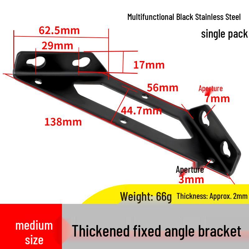 Reinforced 90° Right Angle Bracket for Cabinets, Beds, and Corner Support