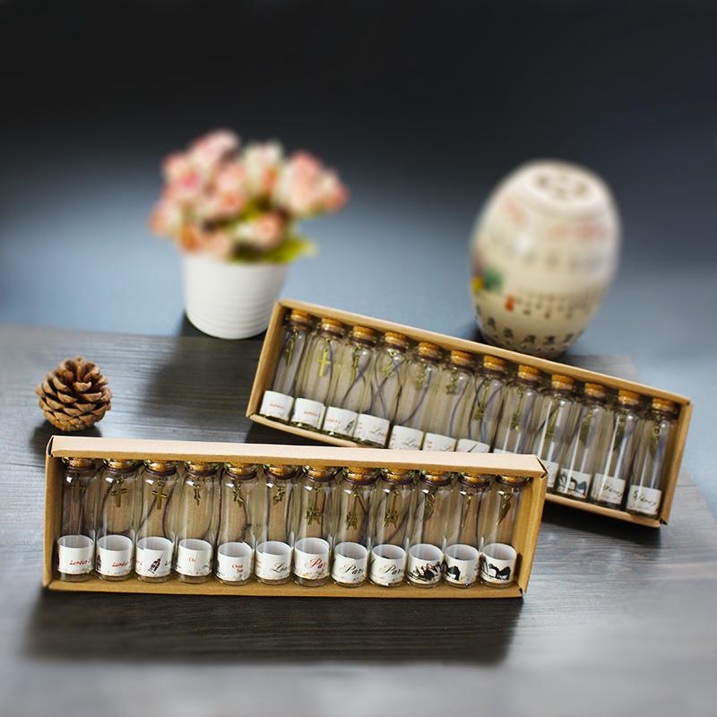 50 Mini Transparent Glass Bottles with Wooden Cork Lids for Sand Art, Wishes, and Gifts