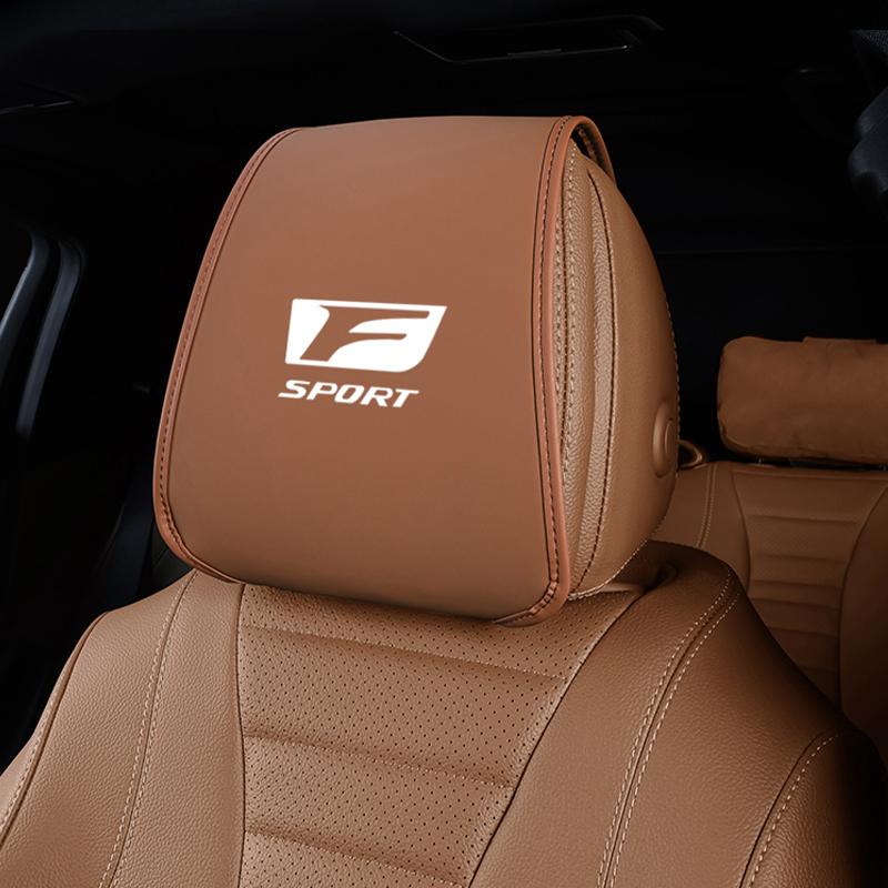 

Leather Car Pillowcase Car Supplies Headrest Cover For Lexus Fsport IS250 Ct200h Anti Fouling Decoration Headrest Mat keychain