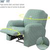 4-teiliger Stretch-Liegesessel-Überzug Jacquard-Liegesesselbezüge mit Seitentasche Rutschfest 1-Sitzer Sofa Möbelprotektoren