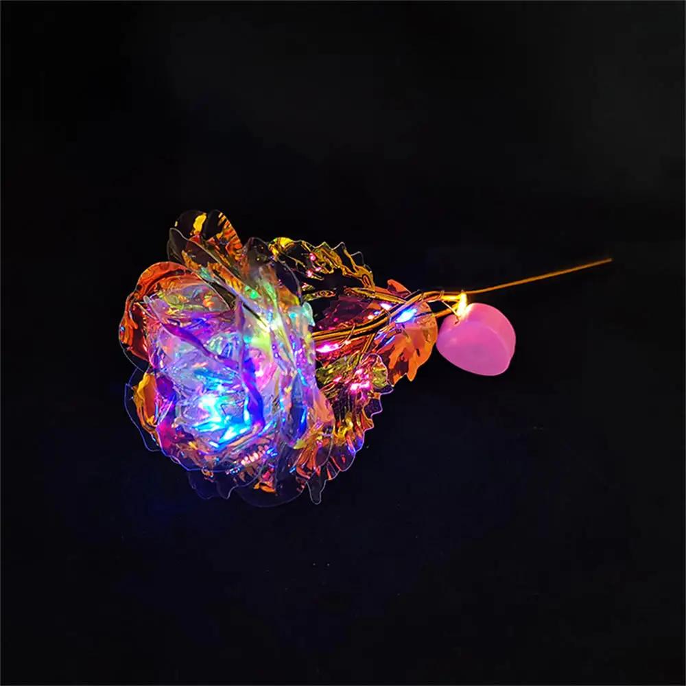 LED Glowing Rose Simulation Flower With String Lights For Christmas Anniversary Birthday Valentine's Day Gift Artificial Flower