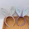 Glitter Bunny Ears Headband Cartoon Rabbit Ear Hairband Creative Easter Bunny Headband  Party