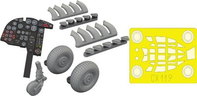 Eduard Look Plus Series Mosquito FB Instrument Panel and Parts Set Plastic Model Parts EDU674038 1/72 D.H. MK.VI (for Tamiya) (Airplane)