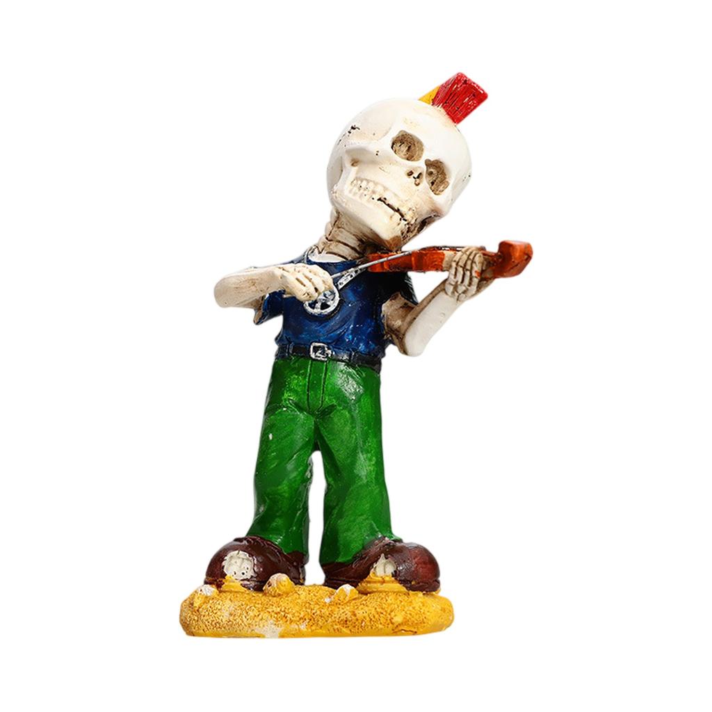 Halloween Band Skeleton Resin Ornament Decoration