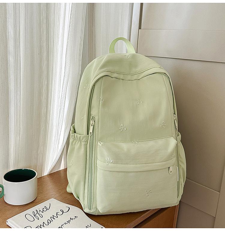 Schoolbag New Japanese Ins High Value Fresh and Sweet Candy Bow Backpack Junior High School Students Lightweight Backpack