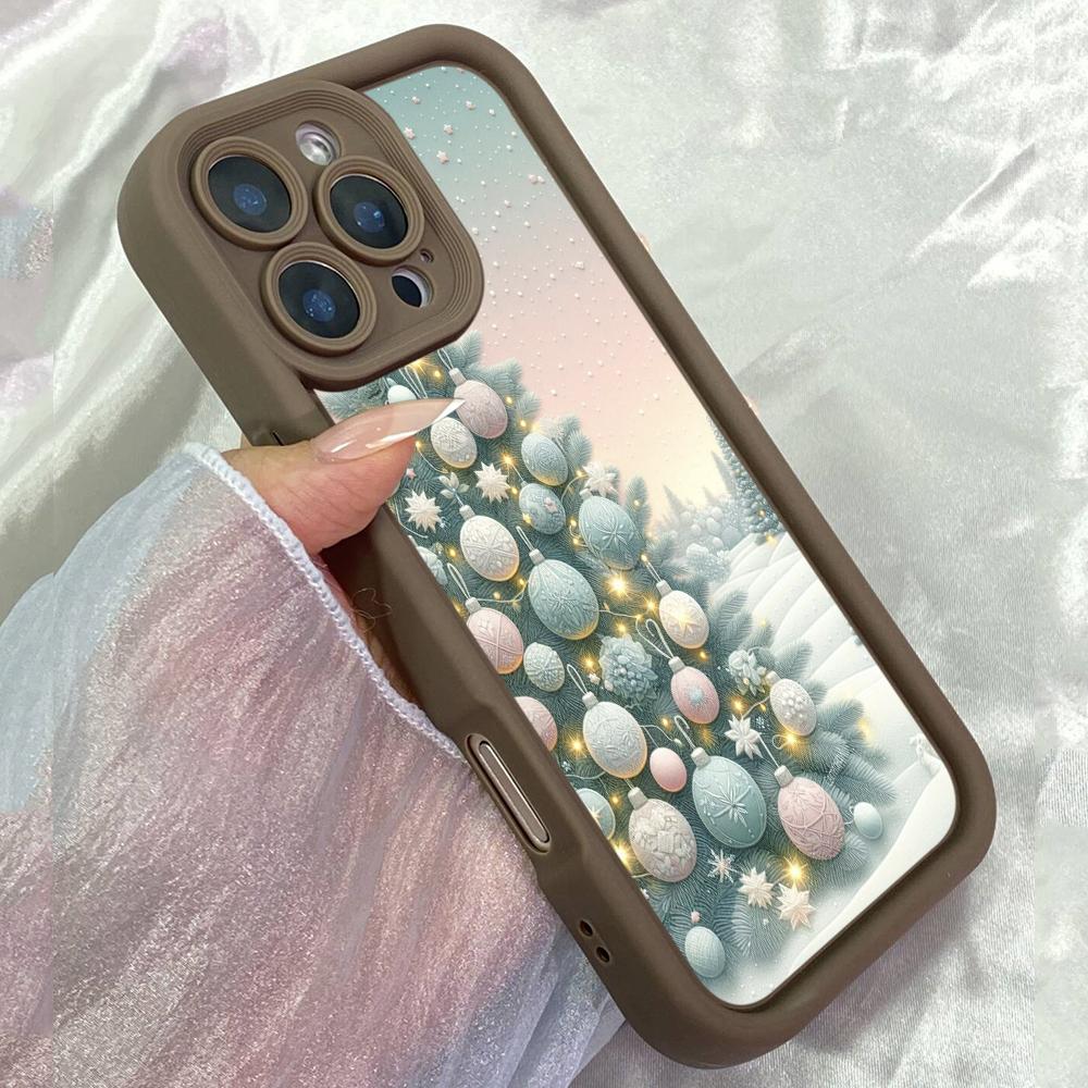 

JT566 Warm Pastel Christmas Tree for iPhone 17 16 15 14 13 Pro Max Samsung S26 S25 Ultra A17 A07 A56 A16 A15 A14 Xiaomi 15T Redmi 15c 14C 13 Soft Case Redmi 15C 4G/5G(171.6) коричневий