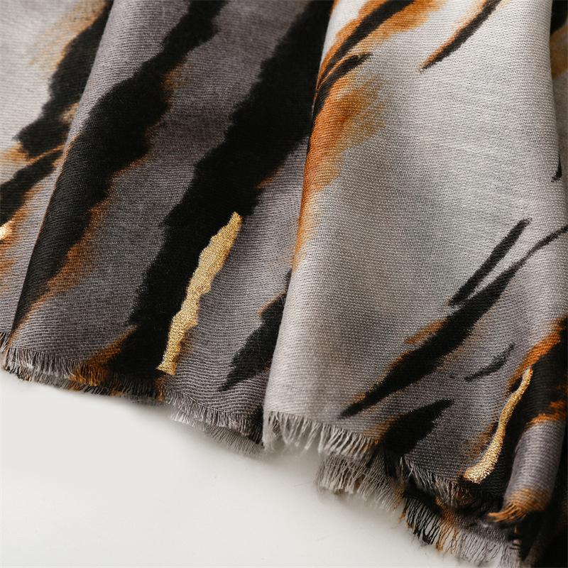 88*180cm Leopard Print Women Viscose Scarf Summer Beach Shawl Cotton Linen Feeling Tassel Pashmina Muslim Hijab Wrap Lady