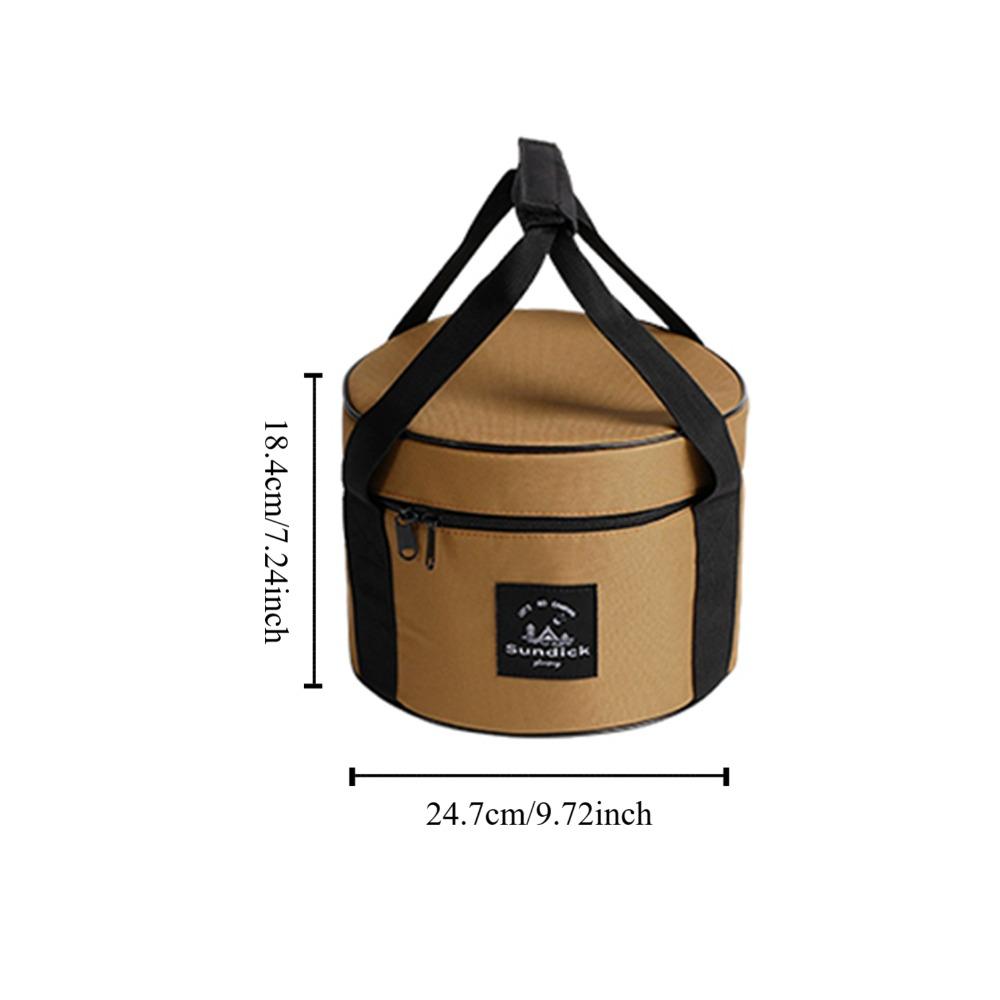 Tägliche Nutzung Oxford-Stoff Picknicktasche 9/14L Wasserdichter Topf-Aufbewahrungseimer Zylindrische Schüssel Becher Behälter Camp