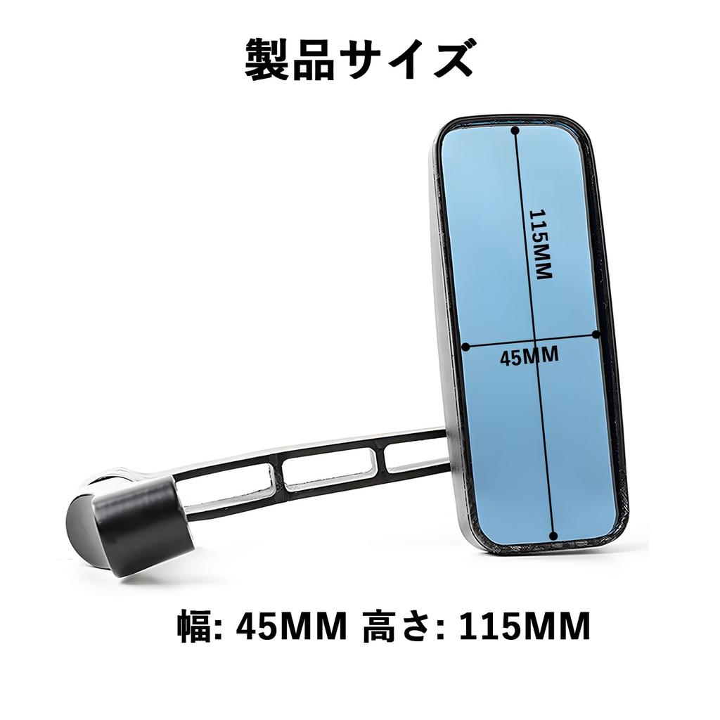 SINGERTOP Durable Square Motorcycle Rearview Mirror Set Side Mirror Rear View Racing Sport Bike Motorcycle Accessories