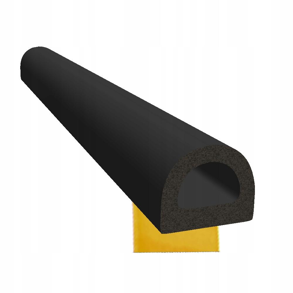 Self-adhesive door window seal D9x7.5mm BLACK