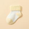 5Pair Newborn Baby Socks Winter Fleece Lined Thickened Sole Soft Cotton Loose Cuff Infant Floor Grip Socks for Crawling Comfortable Warm Footwear