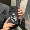 Fashion Black Flame Silicone Phone Case For iPhone 16 15 Pro Max 15 14 13 12 11 X XS XR 7 8 Plus SE 16E Shockproof Soft Cover