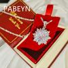 925 Sterling Silver Fashion Light Luxury Snowflake Zircon Pendant Necklace Birthday Party Anniversary Gift