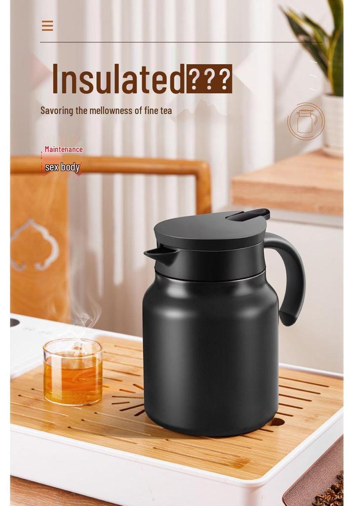 High-End 316 Stainless Steel Insulated Teapot and Water Kettle with Separator for Outdoor and Indoor Use, Large Capacity